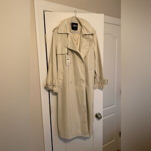 Zara Faux Leather Trench Coat